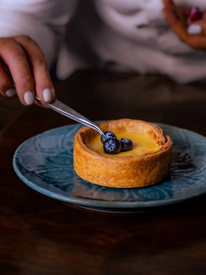 Preparing the Portuguese Custard Puff, a dessert that recreates a fond childhood memory of my Uncle Roberto's visits.
