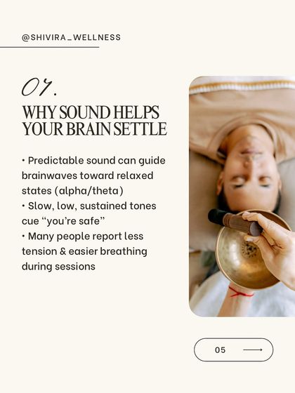 Why does sound help your brain settle? Predictable, slow, and low tones are a signal of safety to your nervous system. They can guide your brainwaves into relaxed alpha and theta states, which is why people report less tension and easier breathing during a session.