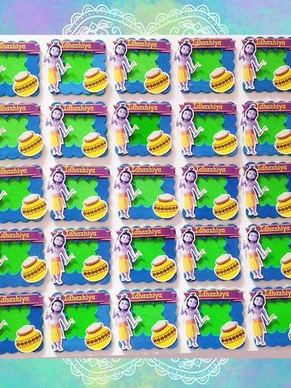 Here is another bulk order of the standing Little Krishna photo frames. These custom party favors are carefully assembled and can be adapted to many different themes to make your celebration's return gifts truly special.