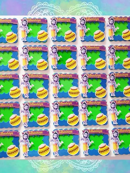 Here is another bulk order of the standing Little Krishna photo frames. These custom party favors are carefully assembled and can be adapted to many different themes to make your celebration's return gifts truly special.