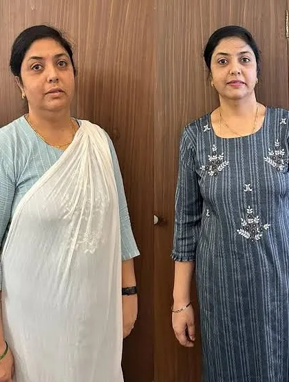Another amazing client transformation. With our guidance, she lost 8 kgs in just 2.5 months by following our home-based workout and diet plan. Her dedication is truly inspiring.