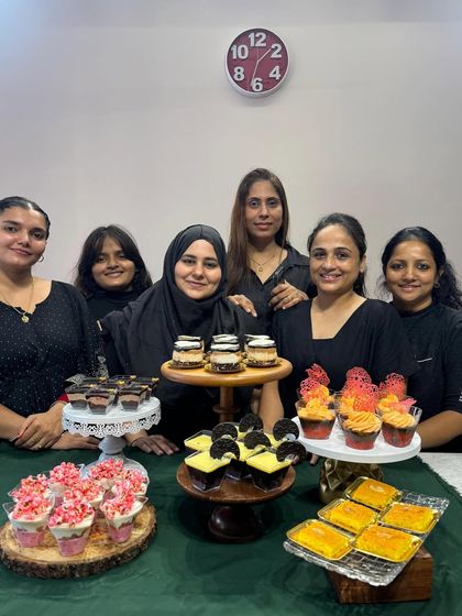 The delicious results of our mini glass desserts class. Students learned to create layered desserts with different textures and flavors, and presented them beautifully in individual glasses.