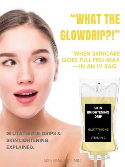 Skincare goes beyond the surface. Our 'GlowDrip' is an IV therapy that delivers Glutathione and Vitamin C directly into your system for a glow that comes from within. It's the pro-max version of skincare, perfect for detoxifying and brightening your skin before the big day.