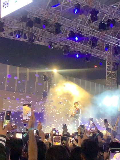 The moment Anuv Jain took the stage, with the crowd's phones lighting up the night. It was an honor to be the opening act.