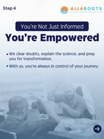 My goal is not just to inform you, but to empower you. I take the time to clear all your doubts, explain the science behind the procedure, and prepare you for the transformation ahead. You are always in control of your journey with us.