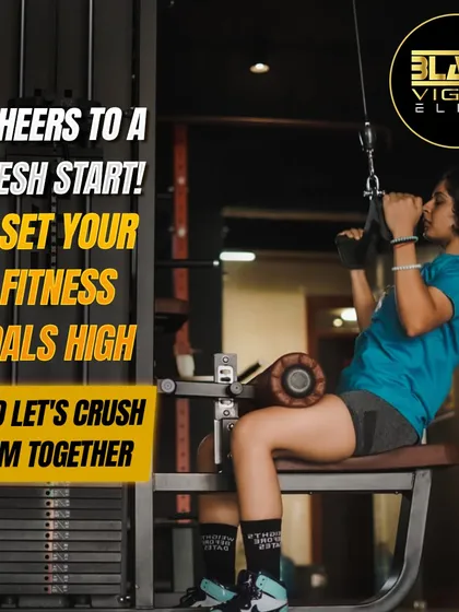 Cheers to a fresh start. A member performs a lat pulldown, focusing on building back strength. We help you set your fitness goals high and crush them together.