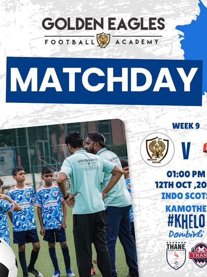 Matchday announcement! Our team is set to play against Elite in Week 9 of the Thane Youth League. Come and support our boys.