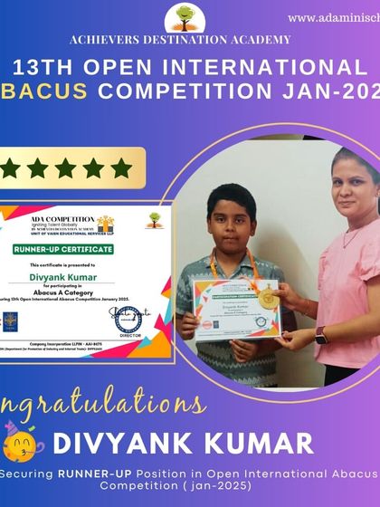 Achievers Destination Academy - Mental Math & Speed Calculation Our Star Achievers: Competition Winners & Graduates photo 37