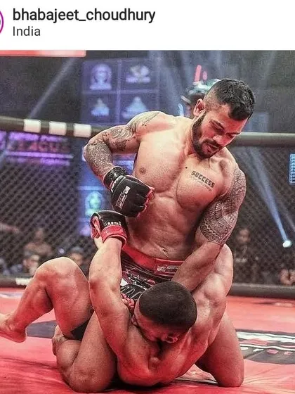 For those who want to take it to the next level, this is the goal. This is a shot from a professional MMA fight, showing the intensity of ground and pound technique. My training builds the foundation for this level of competition.