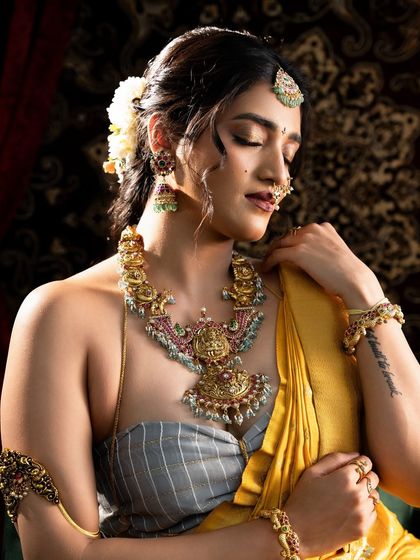Thesparklebox - Occasion Wear Jewellery Rental Vibrant Kempu & Antique Sets photo 22