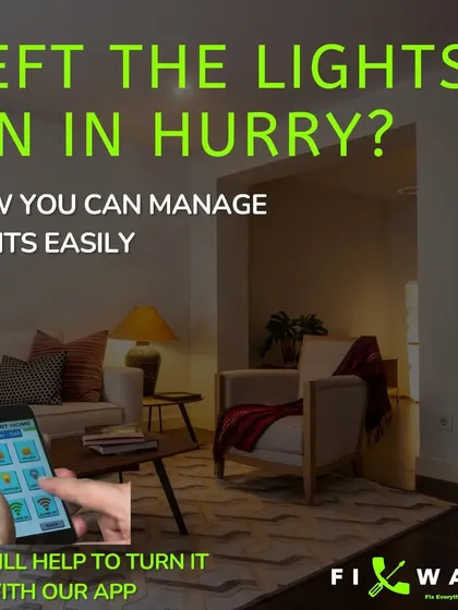 Never worry about leaving the lights on again. Our smart home app gives you complete control over your home's lighting, allowing you to manage them remotely and save energy, as shown here with a simple tap on your phone.