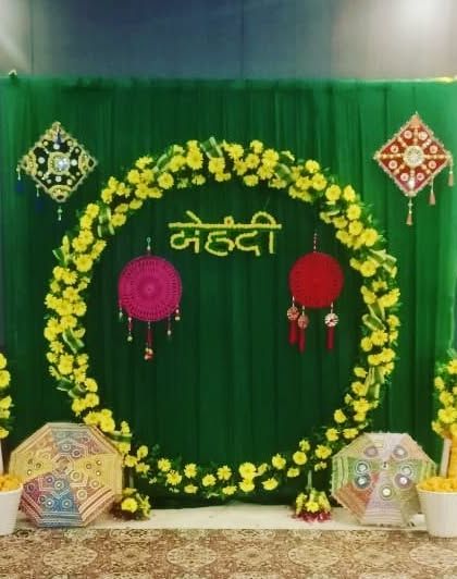 Shanaya Decorations - All-Inclusive Ceremony Packages (Haldi & Mehendi) Mehendi & Sangeet Backdrops photo 24