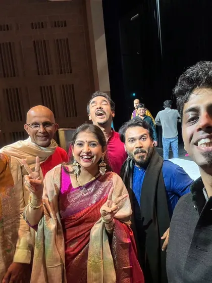 Fun and candid moments with the artists of the Hindustani-Carnatic collaboration in Chicago. The camaraderie off-stage is just as important as the music on-stage.