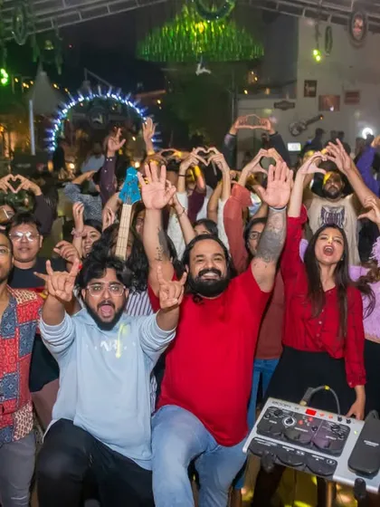 It's all love. A snapshot with our incredible audience at Bottle Forest, Pune. We don't just have fans, we have a family, and we make sure everyone feels that connection at our shows.