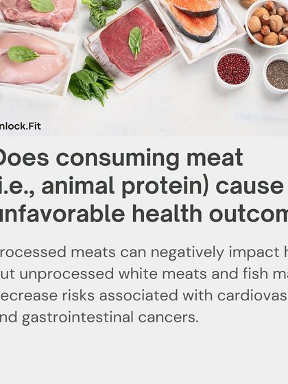 Myth: All meat is unhealthy. Fact: While processed meats are linked to negative health outcomes, unprocessed white meats and fish are high-quality protein sources that may even decrease the risk of certain diseases.