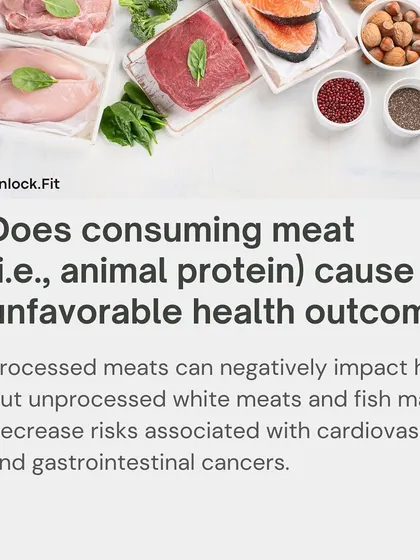 Myth: All meat is unhealthy. Fact: While processed meats are linked to negative health outcomes, unprocessed white meats and fish are high-quality protein sources that may even decrease the risk of certain diseases.