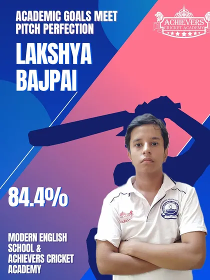 Congratulations to Lakshya Bajpai for scoring 84.4%. We are proud of our student-athletes who excel in all areas.