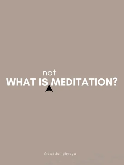 What is meditation NOT? It's not just contemplation, it's not hypnosis, and it's not a religion.