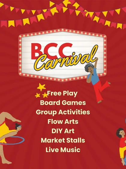 What can you do at the carnival? Engage in free play, join group activities, try flow arts, get creative with DIY art, shop from local market stalls, and enjoy live music. There's an activity for every interest.