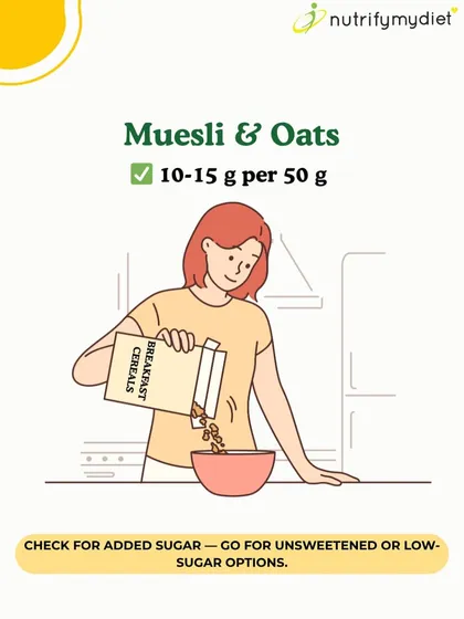 Muesli and oats can be a great high-protein snack, providing 10-15 grams per 50g serving. Just be sure to check the label for added sugar and choose unsweetened options.