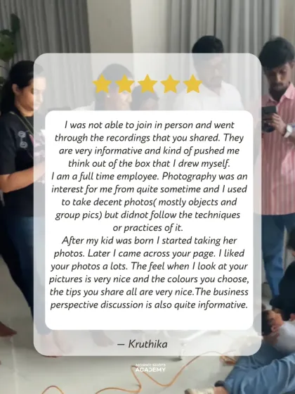 A testimonial from a member who couldn't join live but found the recorded sessions incredibly informative and helpful.