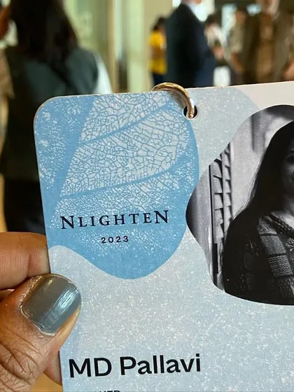 My artist pass for the NLighten conference in Kochi, where we premiered 'Cartography'. It's always exciting to present a new conceptual piece.