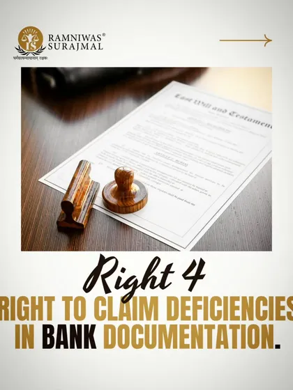 Your fourth right is to claim deficiencies in the bank's documentation. We meticulously review all loan documents and correspondence to find errors that can strengthen your case.