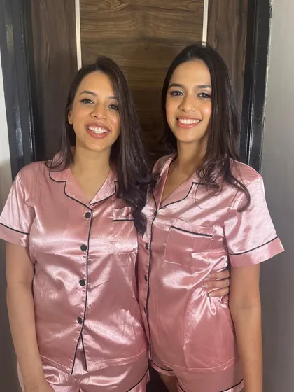 Another shot of the bridesmaids, looking happy and excited for the day ahead.
