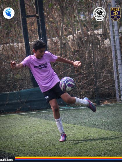 A player in Pune shows off his flair with a skillful touch. We encourage creativity and confidence on the ball.
