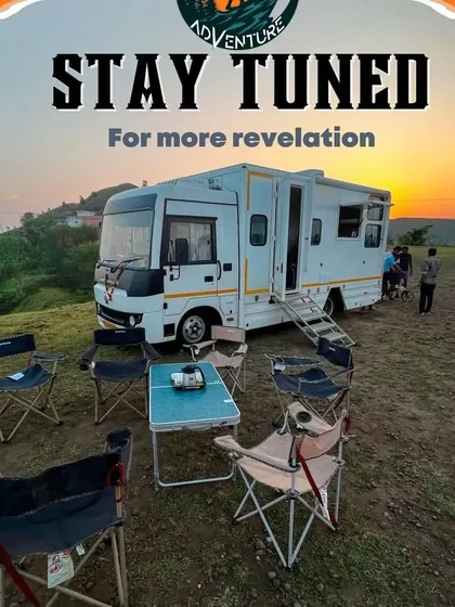 This is the freedom of caravan life. We find a beautiful spot, set up our camping chairs, and watch the sunset. Your hotel room has never had a view this good.