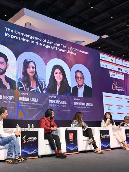 A panel of architects and designers discusses the convergence of art and tech in the age of smart living.
