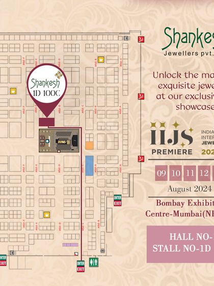 Mark your calendars for IIJS Premiere 2024. This map guides our B2B partners directly to our stall, ensuring they can easily find us and explore our exclusive showcase.