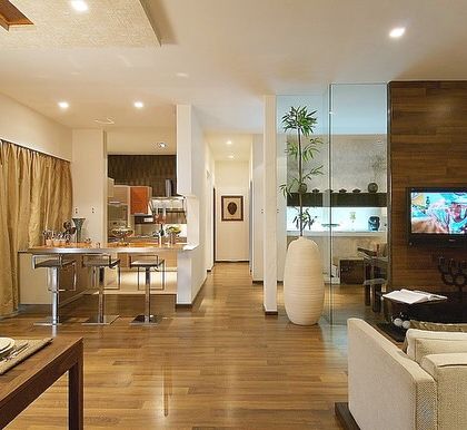 Another view of our open-plan living concept. You can see how the living room, dining area, and kitchen flow into one another, creating a sociable and spacious environment perfect for modern family life.