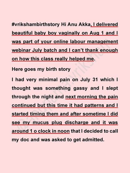 This mother's birth story shows how being prepared helps you stay calm. She knew to time her contractions and didn't panic when she had to go to the hospital.