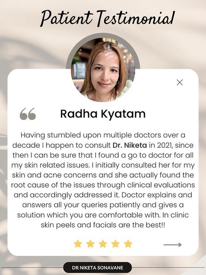 This patient's review after a decade of searching for the right doctor is a powerful reminder of why I focus on root-cause analysis. Her confidence in my in-clinic peels and facials comes from a foundation of trust and results.