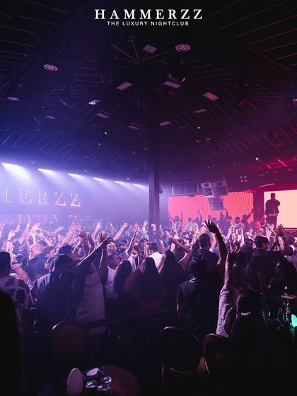 The view from the stage at Hammerzz. Nothing beats a packed house at home.