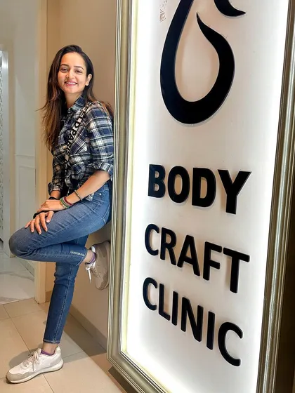 I'm delighted to have clients like actress Shanvi Srivastava trust me with their hair and skin health. Here she is at my Lavelle Rd clinic, where my team, including Dr. Sucharita Bakshi, creates personalized treatments that fit even the busiest schedules.