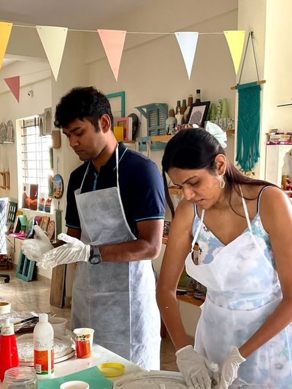 ArtDelight Group - Art Parties & Private Events Glow-in-the-Dark Moon Lamp Workshops photo 27