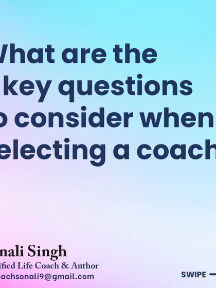 I believe in transparency, so here are 3 key questions to consider when selecting a coach. It's an important decision, and I want you to feel confident in your choice.
