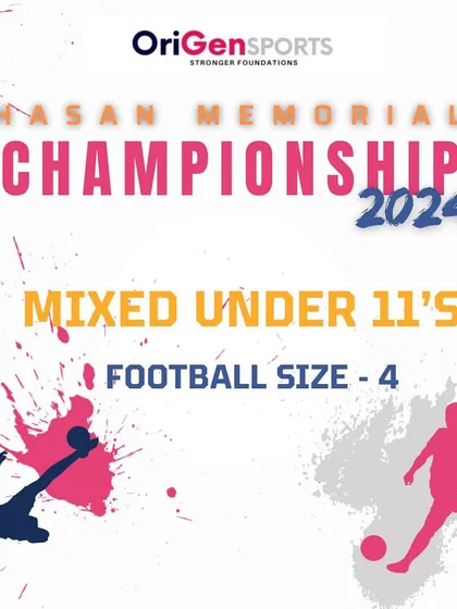 An informational graphic specifying the ball size for the Mixed Under 11's category.