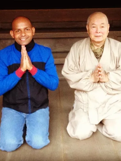 Sharing a moment of mutual respect with a Buddhist monk at a temple in Koyasan, Japan. My journeys are also about learning from different spiritual traditions. This experience was a beautiful reminder of the universal path to inner peace.