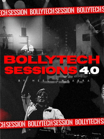 The artwork for "Bollytech Sessions 4.0". This pack was a huge success, with over 15 exclusive Bollytech edits for DJs and fans.