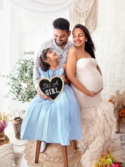 Welcoming a new baby is a celebration for the whole family. This maternity session with the big sister to be was just the sweetest, announcing their baby girl is on the way.