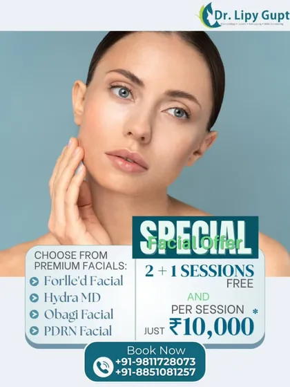 This special facial offer allows you to experience my premium treatments like the Forlle’d Facial, Hydra MD, Obagi Facial, or PDRN Facial at a great value. It's the perfect way to unlock radiant, rejuvenated skin.