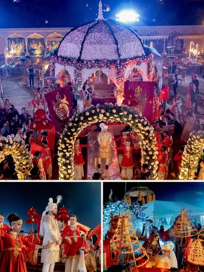 When the wedding is in a Jaipur palace, the entry has to be nothing short of royal. I love creating these grand, unforgettable moments that make everyone feel like they've stepped onto a movie set.