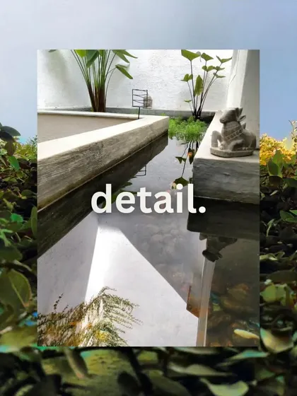 It's all in the details. This image captures a serene indoor water feature, reflecting our focus on bringing elements of tranquility and nature into our designs.