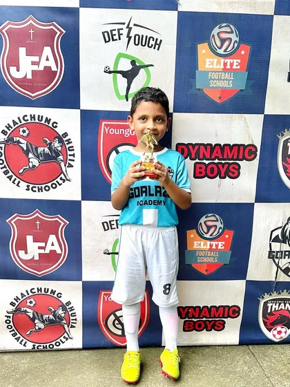 Congratulations to Shivam from our Under-9 team for winning the Player of the Match award in the Monsoon League.