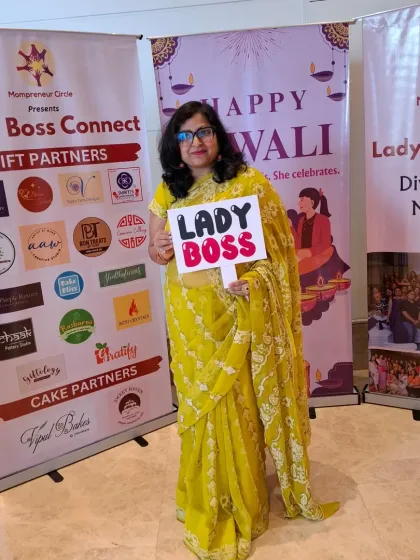 This is me, Lovely Jain, at a 'Lady Boss Connect' event. I believe in building connections and providing a personal, reassuring touch to all my projects. When you work with me, you are getting a partner who is dedicated to making your event a success.