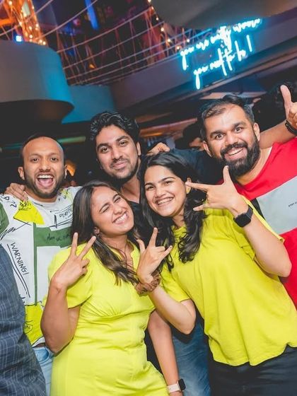 Rocking out with the crowd at Boomrang. The energy here is always off the charts.