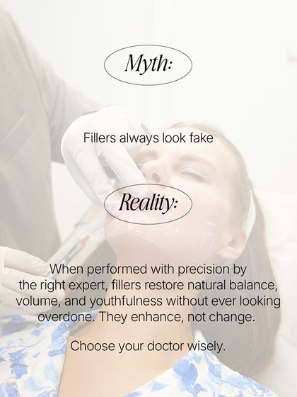 Many people fear that fillers always look fake. The reality is that in the hands of an expert, fillers restore natural balance and volume. They are meant to enhance your features, not change them, for a result that is never overdone.